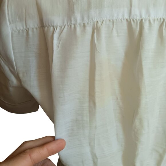 Vintage Handmade Dress sz 14 Lace Ruffle Pale Blue Pleated Midi Wedding 1970's - Picture 7 of 9